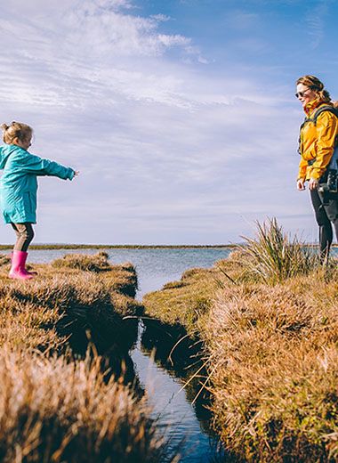 Man op texelse duinen